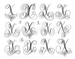 Fantasy fonts are decorative/playful fonts. Calligraphy Lettering Script Font X Stock Vector Colourbox
