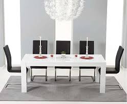 Venice 200cm White High Gloss Extending Dining Table With Malaga Chairs Extendable Dining Table Dining Table Red Dining Chairs