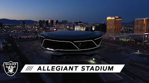 Through photos, video tours, and renderings, we've gotten a better look at the sleek stadium some are calling the death star. Allegiant Stadium Lights Up Las Vegas Skyline Las Vegas Raiders Youtube