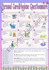 A Questionnaire To Practice Personal Care Products And Frequency Adverbs Su Personal Hygiene Worksheets Personal Hygiene Activities Social Emotional Activities