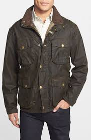 Barbour New Utility Regular Fit Waxed Cotton Field Jacket Nordstrom Waxed Cotton Jacket Jackets Men Fashion Barbour Jacket