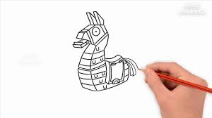 To the left of the body, draw a couple of curved lines for the fortnite loot llama. How To Draw A Fortnite Llama Easy Art For Kids Youtube