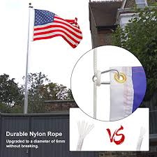 Helpful instructions to let your patriotic spirit fly from your front lawn with this diy weekend project. Iiope 25 Ft Flag Pole Kit For Outsides Heavy Duty Aluminum Outdoor In Ground Flagpole With 3x5 American Flag For Residential Yard Or Commercial Pricepulse