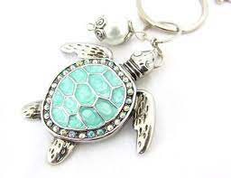 Sea Turtle Keychain Turquoise Keyring Beach Keychain Car Etsy Turtle Keychain Turtle Jewelry Keychain