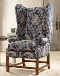 i love all things blue blue and white fabric blue white decor patterned armchair