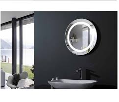 touch screen oval mirror with led light