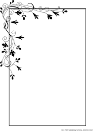 Free Printable Black And White Floral Wedding Invitation Templates Floral Wedding Invitations Invitation Template Floral Border Design