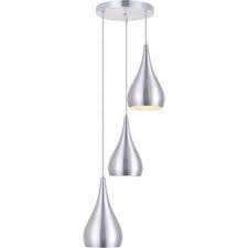 Crafted from metal in a versatile solid finish, this fixture features a circular canopy and an adjustable hanging cord that lets you tweak this design's height to suit your space. Modern Chrome Pendant Lighting Allmodern