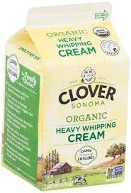 It is also made with organic . Clover Organic Heavy Whipping Cream 1 Pt Nutrition Information Innit