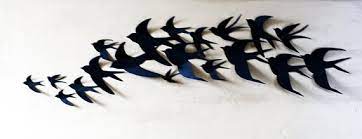 3d Bird Wall Art Home Decor Set Of 12 Living Room Bedroom Birds In 2021 Bird Wall Art Etsy Wall Art Stencil Wall Art
