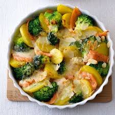 Brokkoli Raucherlachs Gratin Mit Kartoffeln Rezept Raucherlachs Rezepte Mit Brokkoli Rezepte