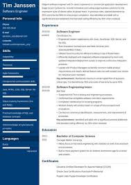 Software Engineer Resume Examples Tips Template