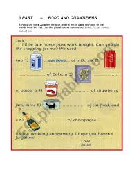Before sharing sensitive information, make sur. Ii Part Food And Quantifiers Esl Worksheet By Anyataide