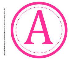 It includes a few characters and a heart too! Large Circle Printable Alphabet Letters A Z 8 Inch Printable Banner Letters
