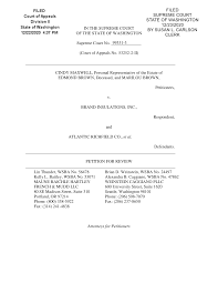 IN THE SUPREME COURT OF THE STATE OF WASHINGTON Supreme Court No. (Court of  Appeals No. 53252-2-II) ______