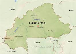 Burkina faso sorghum production and trade flow map. Burkina Faso Physical Map