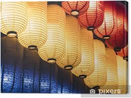 Japanese lanterns are such a beautiful, yet still very simple, concept. Japan Lantern Japanese Festival In Temple Colorful Paper Lantern Light Decoration Canvas Print Pixers We Live To Change