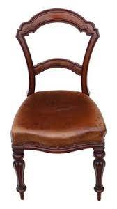 A classic victorian ladies' chair. Antique Victorian Leather Walnut Balloon Back Dining Chairs 1880s Set Of 6 For Sale At Pamono