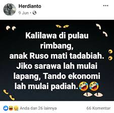 Anak pramuka orang jakarta beli lem yang amat pekat saya buka lowongan cinta silakan dm bila berminat. Kata Pepatah Minang Lucu