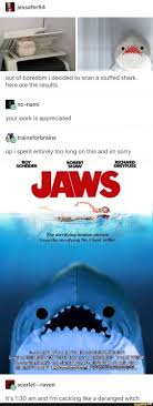 Jaws Stuffed Animal Shark Humor Tumblr Funny Funny