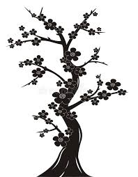 Black And White Silhouette Cherry Blossom Tree Drawing Cherry Blossom Tree Silhouette Black And White Silhouette Illustration Of Japan Affiliate Silhouette Blossom Trees Cherry Blossom Tree Tree Silhouette