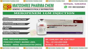 Meronem is usually given by infusion over 15 to 30 minutes. Meronem 1gm Injection Leading Suppliers In India Matoshree Pharma Chem Youtube