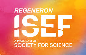 Regeneron ISEF 2025 - Columbus, Ohio - the 75th anniversary of ISEF logo nebular