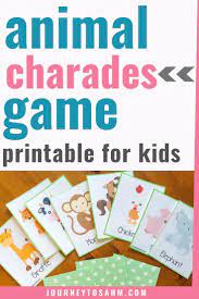 Animal Charades For Kids With A Free Printable Download Charades For Kids Reading Games For Kids Free Games For Kids