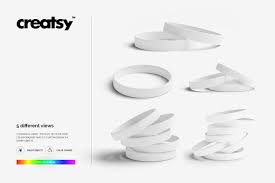 Silicone Wristband Mockup Set Wristband Template Mockup Mockup Photoshop