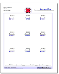 Multiplying 2digit2digit numbers with various decimal places (a) throughout decimal multiplication worksheets. Multiplication Worksheets That Multiply Dollars Times Whole And Decimal Unit Quantities Som Multiplication Worksheets Multiplying Decimals Decimals Worksheets