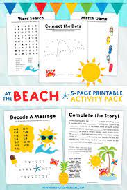 Summer Word Search Puzzles For Kids 5 Minutes For Mom Kids Beach Activities Summer Words Puzzles For Kids