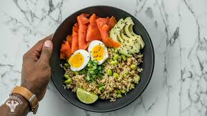 Man food to the max and totally packed with flavor this is what you need to have in your life. Smoked Salmon Brown Rice Bowl Recipe Fit Men Cook