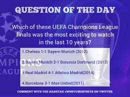 Unics condensed game march, 27 | season. King Eben Sports Headquarters Kesh Wontumisports On Twitter Question Of The Day Which Of These Uefa Champions League Finals Was The Most Exciting To Watch In The Last 10 Years 1 Chelsea