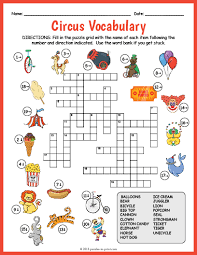 With these 10 sites, you can find free easy crosswords to print, puzzles, and other resources to keep you bus. Circus Vocabulary Image Crossword