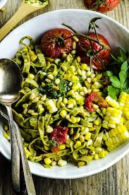 Place noodles and edamame in a colander and rinse with warm water, drain and place back into the pot. Edamame Pasta With Chimichurri Sauce May I Have That Recipe