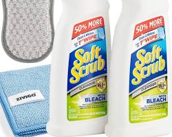 Image of soft sponge and microfiber cloth
