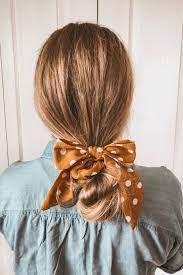 Mustard Hair Scarf Scrunchie Scrunchie With Bow Hair Scarf For Ponytail Scrunchie Combo Pack Easter Basket Gift Scarf Hairstyles Stylish Hair Summer Hairstyles