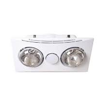 The units are controlled by a switch and produce heat which is then distributed across the bathroom. 3a Bathroom 3 In 1 Ceiling Light 2 Heater Exhaust Fan Heat Lamp Led Light