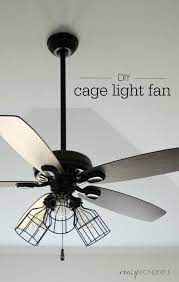 A kitchen fan needs a little more class. Diy Cage Light Ceiling Fan Crazy Wonderful