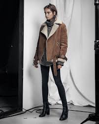The Hawley Oversized Shearling Biker Crafted In Luxuriously British Shearling This Oversi Leather Jackets Women Biker Jacket Outfit Women Jacket Outfit Women