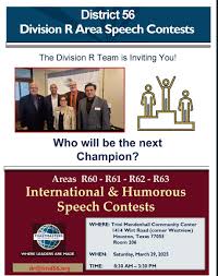 Toastmasters speech contest in district 56