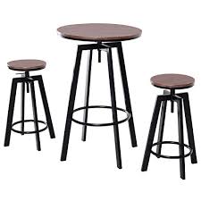 Finally, affordable marble bistro tables are now available in the united states. 3 Piece Bar Height Adjustable Industrial Modern Indoor Bistro Table Set Buy Online In Guernsey At Guernsey Desertcart Com Productid 103580824