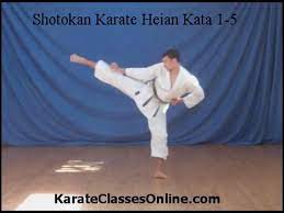 Kata is a japanese word describing detailed patterns of movements practiced either solo or in pairs. Shotokan Karate Heian Kata 1 5 Youtube