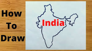 Now we outline all the contours and do shading. Drawing Karnataka Map Simple Way Youtube