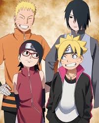 Naruto Sasuke Boruto Sarada Kartun Gambar Karakter Animasi