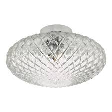While ceiling lights might not be the first thing on your mind, you should never underestimate their ability to illuminate your and since a ceiling light fixture is usually the main source of lighting in many rooms, make sure it reflects your personality. Bibiana Large Clear Textured Glass Wall Flush Ceiling Light Uk