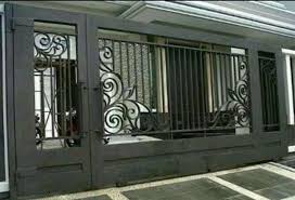 Gambar pintu gerbang sekolah, pintu gerbang dorong, pintu gerbang rumah, pintu gerbang minimalis 2020, model pintu gerbang gaya terbaru 38+ gambar pintu gerbang. Pintu Gerbang Besi Minimalis Konstruksi Dan Taman 535484740