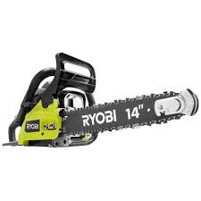 Ryobi 14 In 37cc 2 Cycle Gas Chainsaw Ry3714 The Home Depot Gas Chainsaw Chainsaw Ryobi