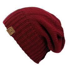 Nyfashion101 Exclusive Two Way Cuff Slouch Warm Knit Ribbed Beanie Warm Knits Knitted Slouch Hat Red Beanie Hat
