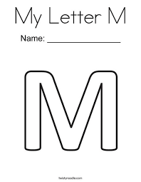 They will relate more with the sound of the word and it will become easier for them to identify letters with words. Coloring Pages Printable Letter M Creative Art